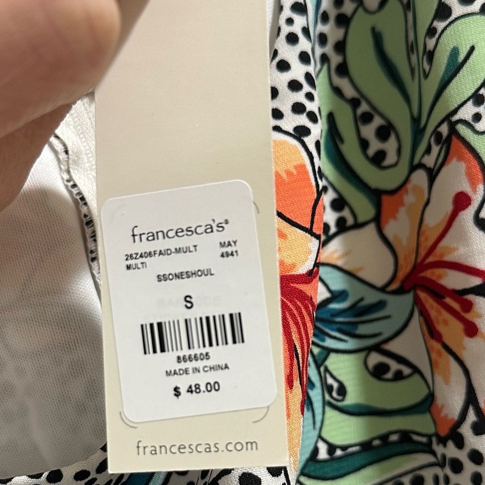 Floral Print One Shoulder Ruffle Dress Size Small - Picture 5 of 5